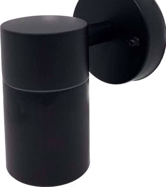 ExtraStar Modern Black Metal Outdoor Down Wall Light with 6W GU10 LED Bulb, IP44 Rated