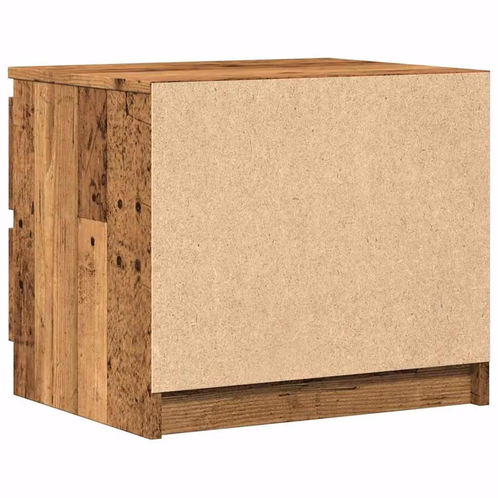 Berkfield Home Set of 2 Bedside Cabinets in Old Wood Brown, W/D/H: 50 x 40 x 43.5 cm – 6