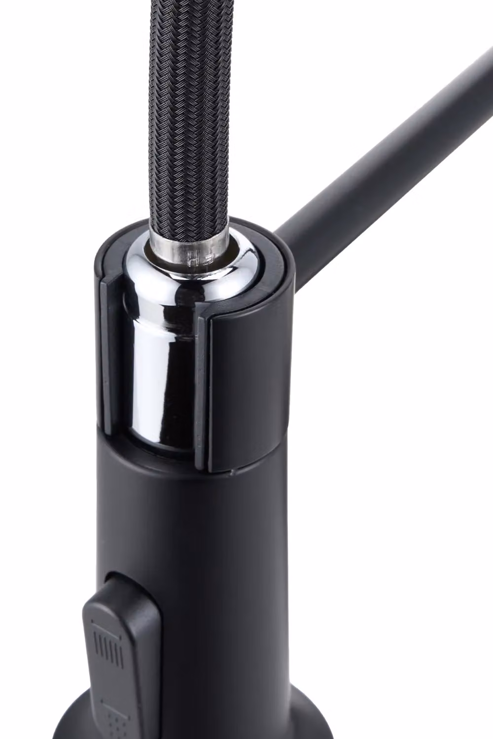 Living and Home Stainless Steel Pull Out Kitchen Faucet with LED Light in Matt Black – 9