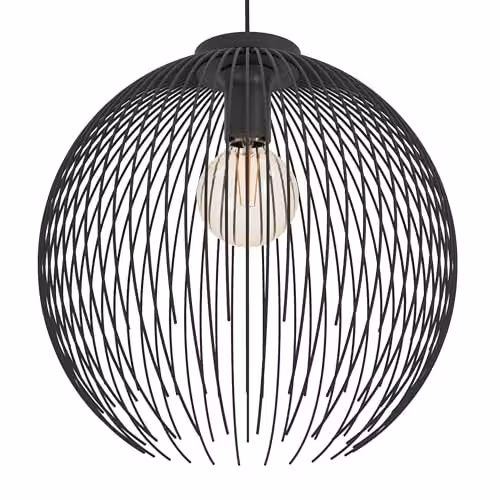 Eglo Venezuela Modern Black Metal Suspended Pendant Light – 3