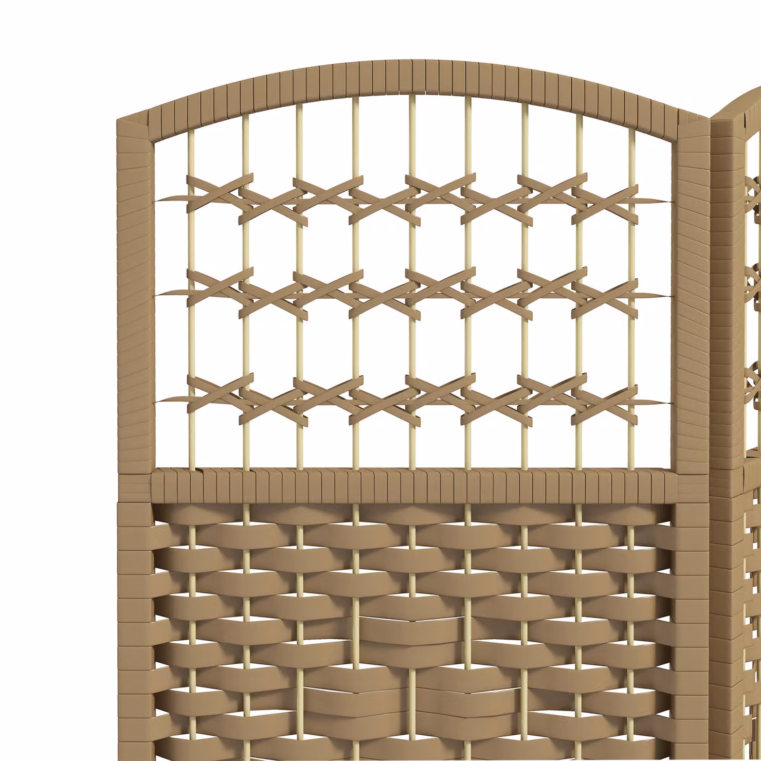 HOMCOM 3 Panel Folding Room Divider Privacy Screen in Brown Natural Wood W/H: 120 x 170 cm – 4