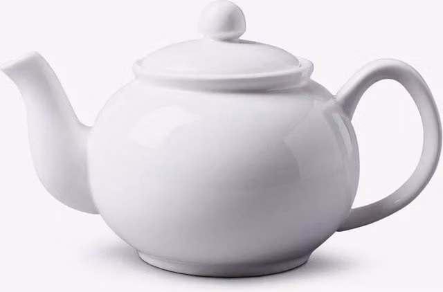 WM Bartleet & Sons Traditional Porcelain Teapot, White, 1.5 l – 1