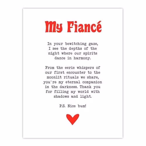 Artery8 Love Poem Goth Romantic Poetry Wall Art Poster Print on White Thick Paper, W: 45.7 cm x H: 61 cm