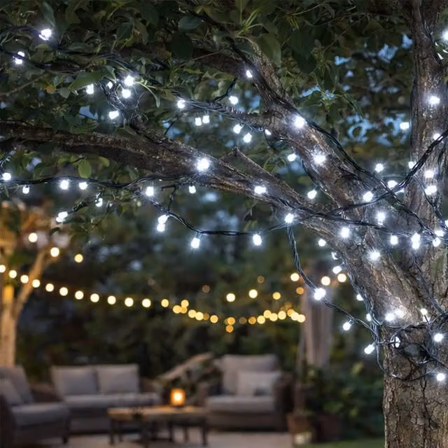 Voltico 250 Solar Powered LED Fairy Lights in Blue, Orange or White – 1
