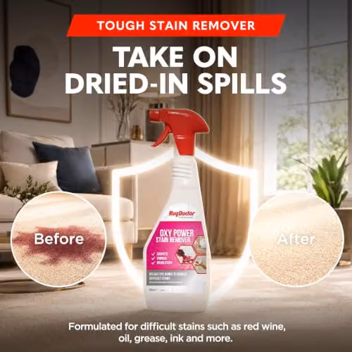 Rug Doctor Oxy Power Stain Remover 500ml Trigger Spray for Carpets, Upholstery and Mattresses – 4