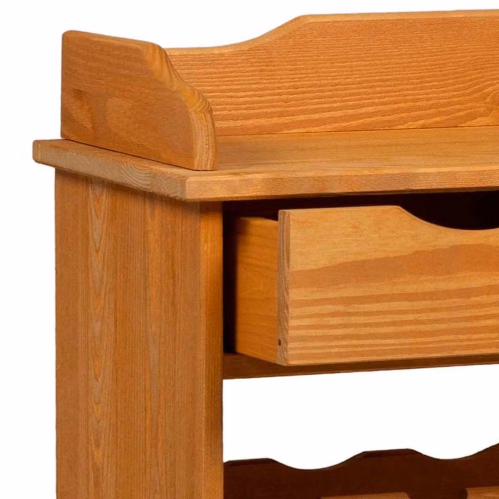 Berkfield Home Modern Wine Rack in Brown Solid Pine Wood, W/D/H: 90 x 60 x 30 cm – 5