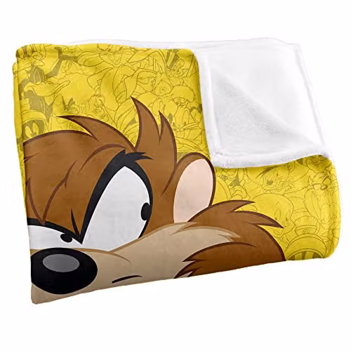 Warner Brothers Looney Tunes Fluffy Microfibre Fleece Throw Blanket, Multicolour and White, W/D/H: 152 x 127 cm – 2