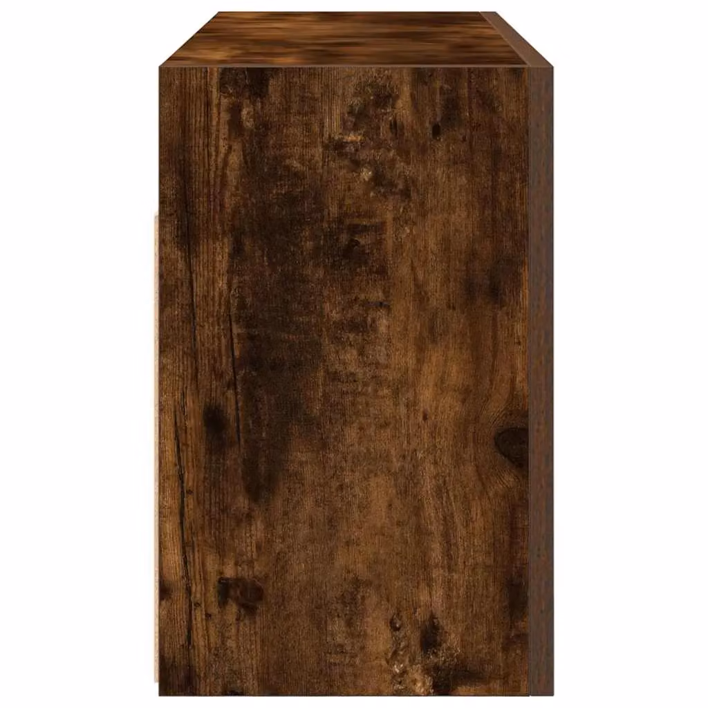 Berkfield Home Smoked Oak Bathroom Wall Cabinet in Brown, W/D/H: 80 x 25 x 40 cm – 5