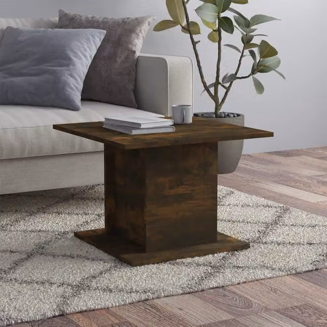 Berkfield Home Modern Square Coffee Table in Smoked Oak Brown, W/D/H: 55.5 x 55.5 x 40 cm – 1
