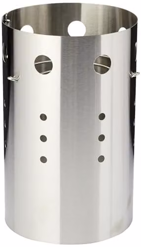 George Foreman Quick-Fire Large Chimney Charcoal BBQ Starter, Silver Stainless Steel, Diameter: 19.5 cm, H x W x D: 31.0 x 19.5 x 30.5 cm