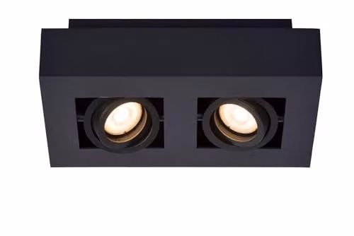 Lucide Xirax Dimmable LED Ceiling Spotlight in Black with GU10 Fitting