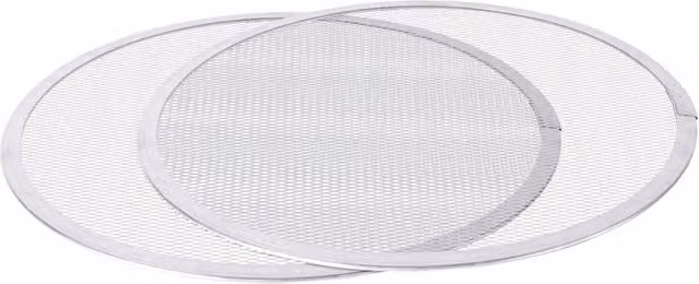 Argon Tableware Set of 2 Non-Stick Aluminium Mesh Pizza Trays, Silver, Diameter: 36 cm – 1
