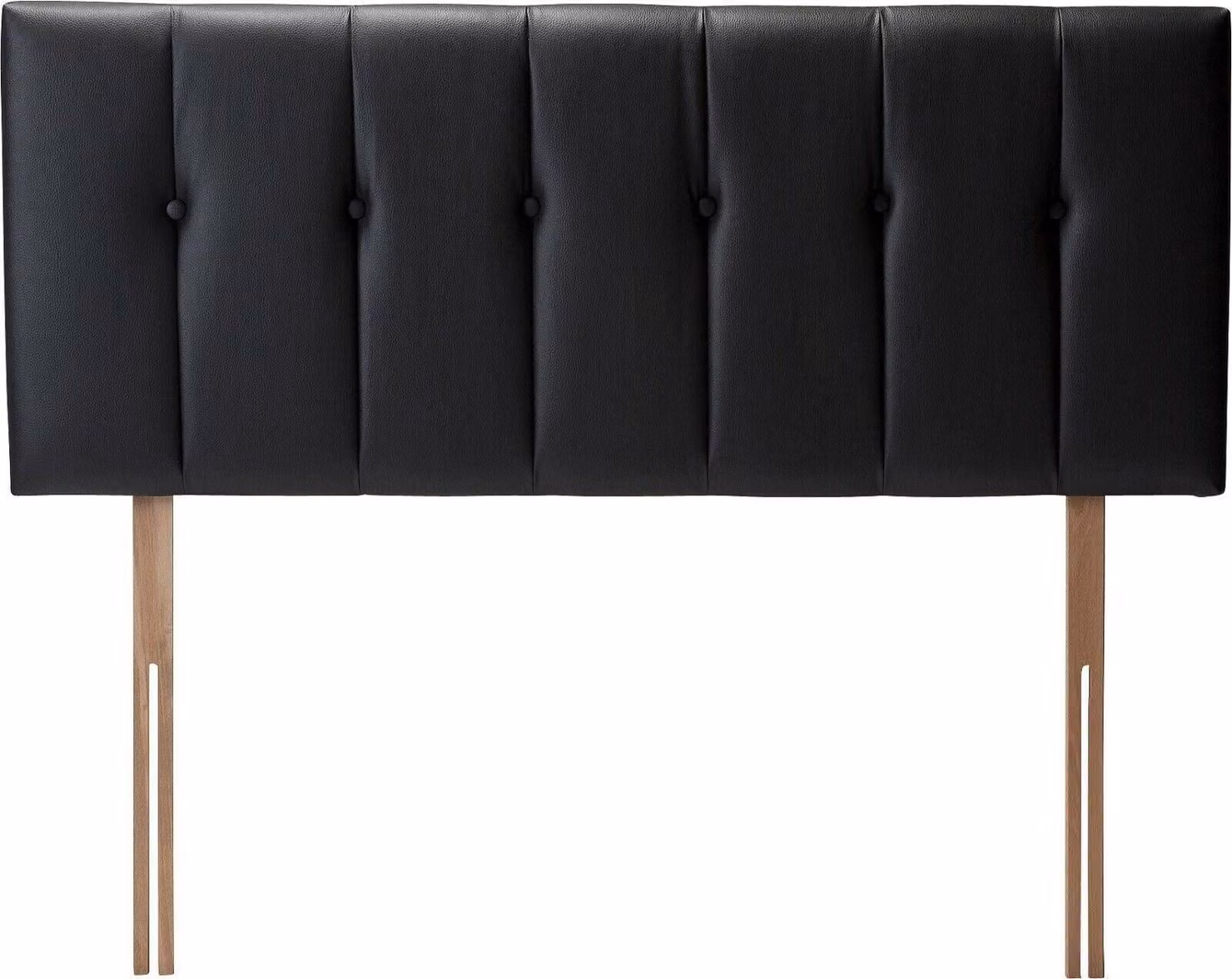 Rushden Kingsize Upholstered Headboard in Black Synthetic Leather