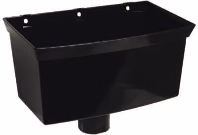 FloPlast Universal Round or Square Downpipe Hopper in Black PVC