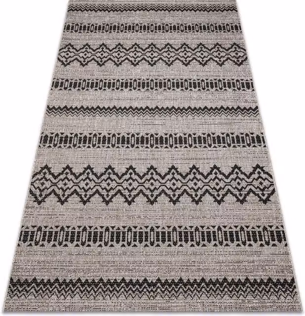 RugsX Floorlux Boho Rectangular Rug in Grey, W: 60 cm, L: 110 cm