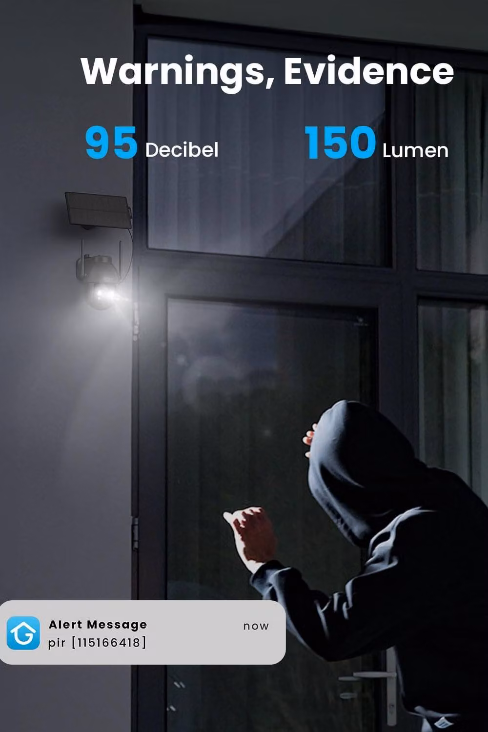 iegeek 2-Pack Black 2K 360 Degree Solar Security Cameras with Night Vision, PIR Motion Detection and 2-Way Audio – 6