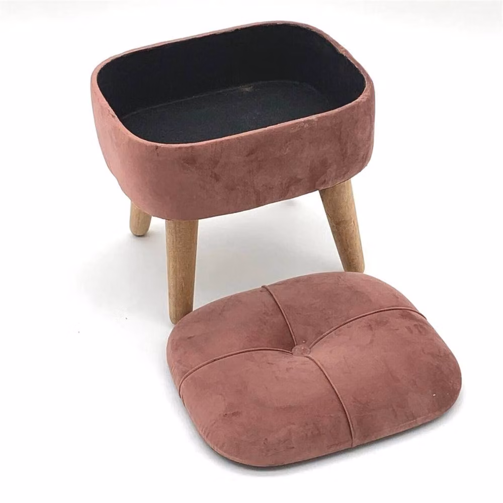 Nordara Pink Velvet Lift Top Storage Ottoman Footstool, W: 110 cm, D: 35 cm, H: 35 cm – 4