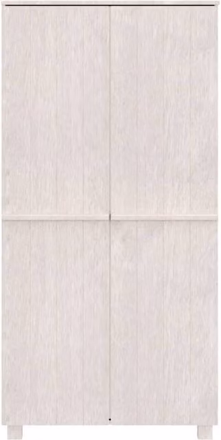 Berkfield Home HAMAR White Wardrobe in Solid Pine and MDF, W/D/H: 89 x 50 x 180 cm – 1
