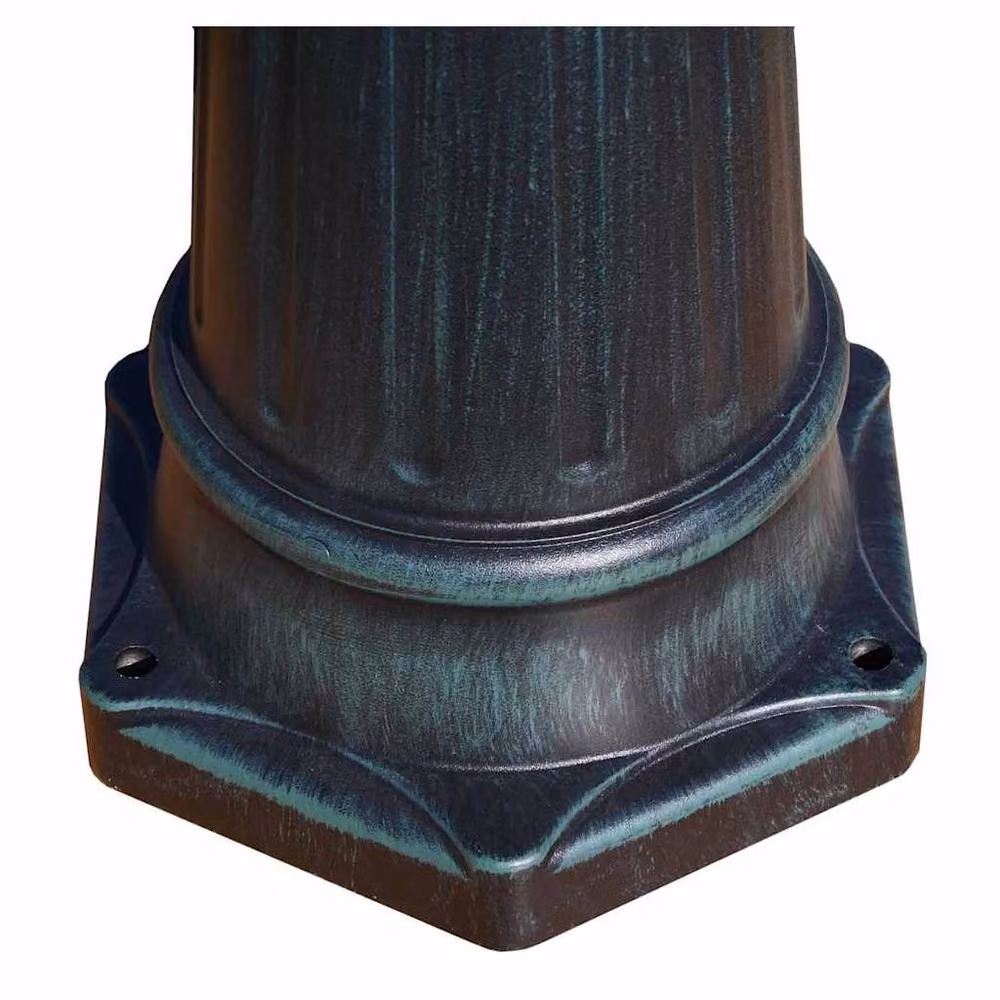 Berkfield 3-Arm Aluminium Garden Light Post in Dark Green and Black, Height: 230 cm – 4