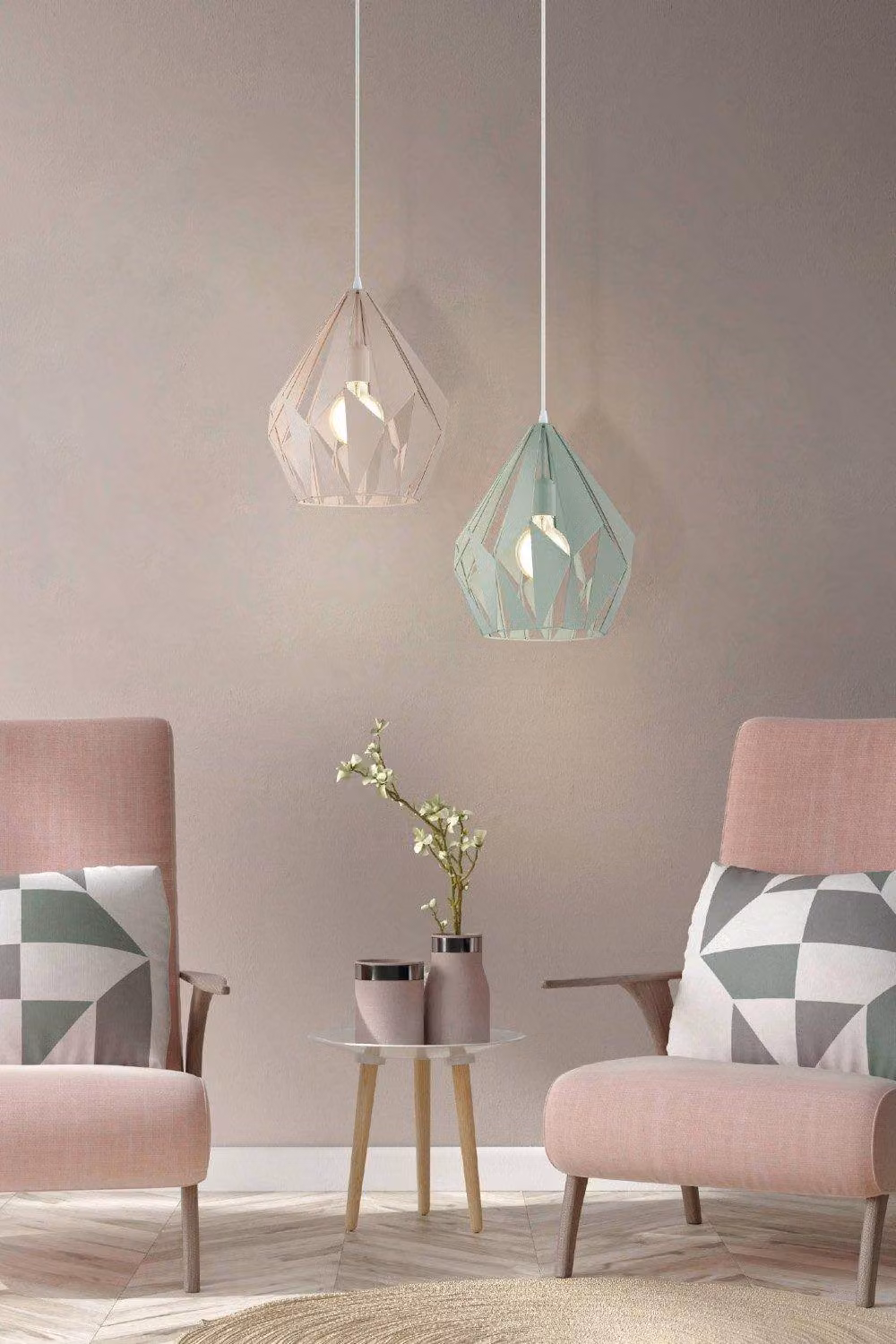 Eglo Carton-P Light Metal Ceiling Pendant in Green – 2