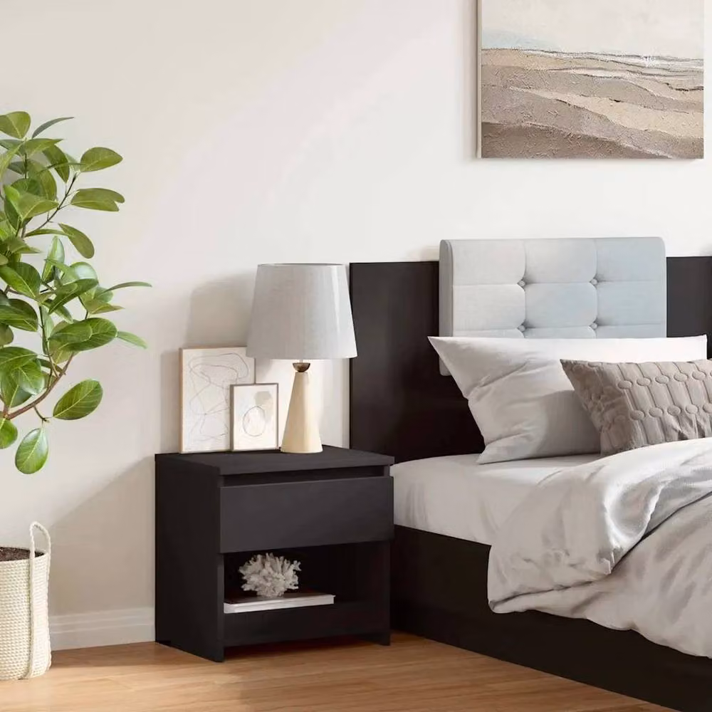 EONLION Black Bedside Cabinet W/D/H: 40 x 30 x 39 cm – 3