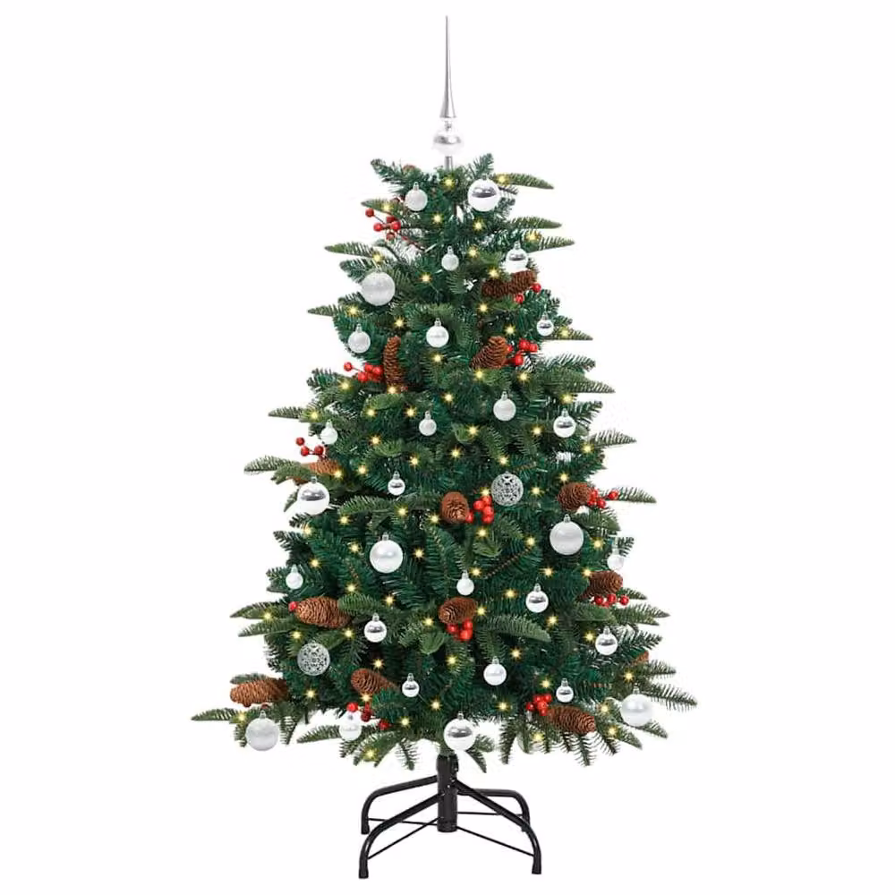 Berkfield Home Artificial Green Christmas Tree with 150 LEDs and Stand, Height: 150 cm – 3