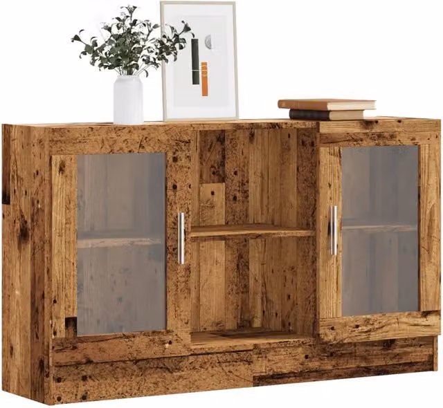 Berkfield Home Classic Sideboard in Brown Old Wood, W/D/H: 120 x 30.5 x 70 cm
