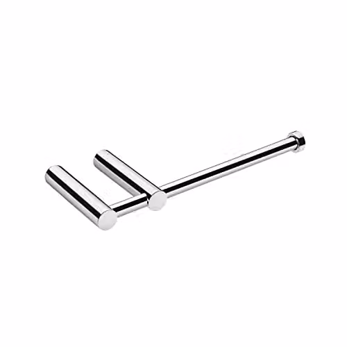 Cosmo Stainless Steel Toilet Roll Holder in Grey and Silver, W/D/H: 18.5 x 8 x 2 cm