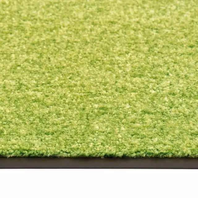Berkfield Home Washable Non-Slip Green and Black Pliable Doormat W/D: 120 x 90 cm – 1