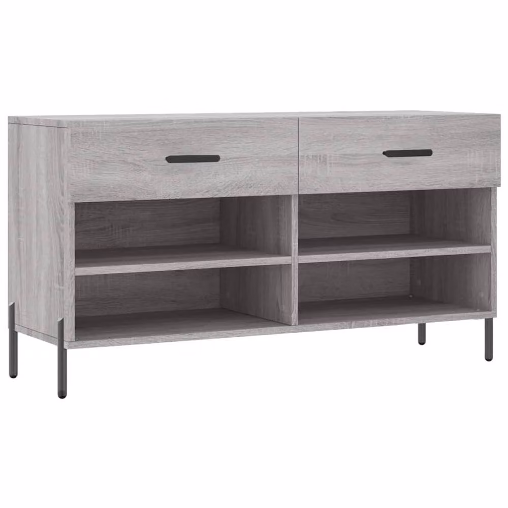 Berkfield Home Grey Sonoma Shoe Bench W/D/H: 102 x 35 x 55 cm – 3