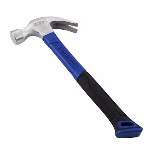 Faithfull Claw Hammer with Fibreglass Shaft, 567g, Blue – 1