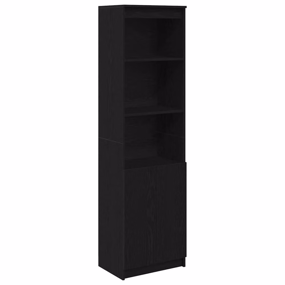 Berkfield Home Black Oak Highboard W/D/H: 50 x 35 x 180 cm – 2