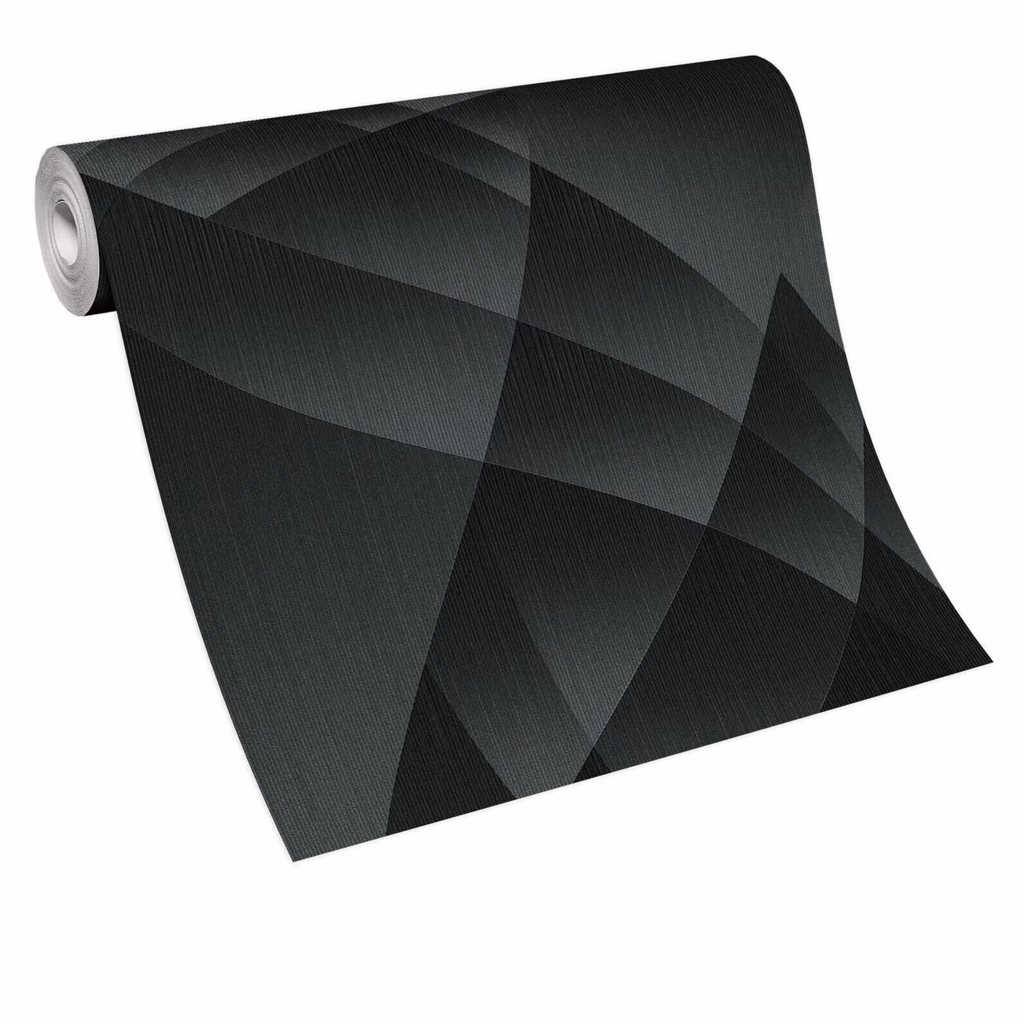 Erismann Geometric Abstract Glamour Non-Woven Wallpaper in Black and Grey – 2