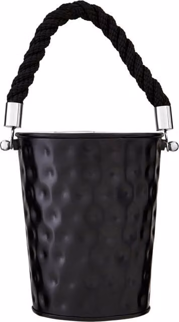 Orsina Miressa Small Black Party Bucket with Silver Stainless Steel Details – 1