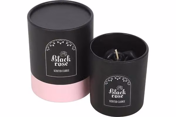 KDMD Black Rose Tabletop Candle with 3D Floral Design – 2