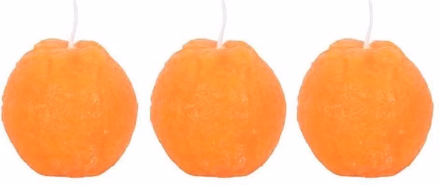Something Different Orange Shaped Candle, Pack of 3