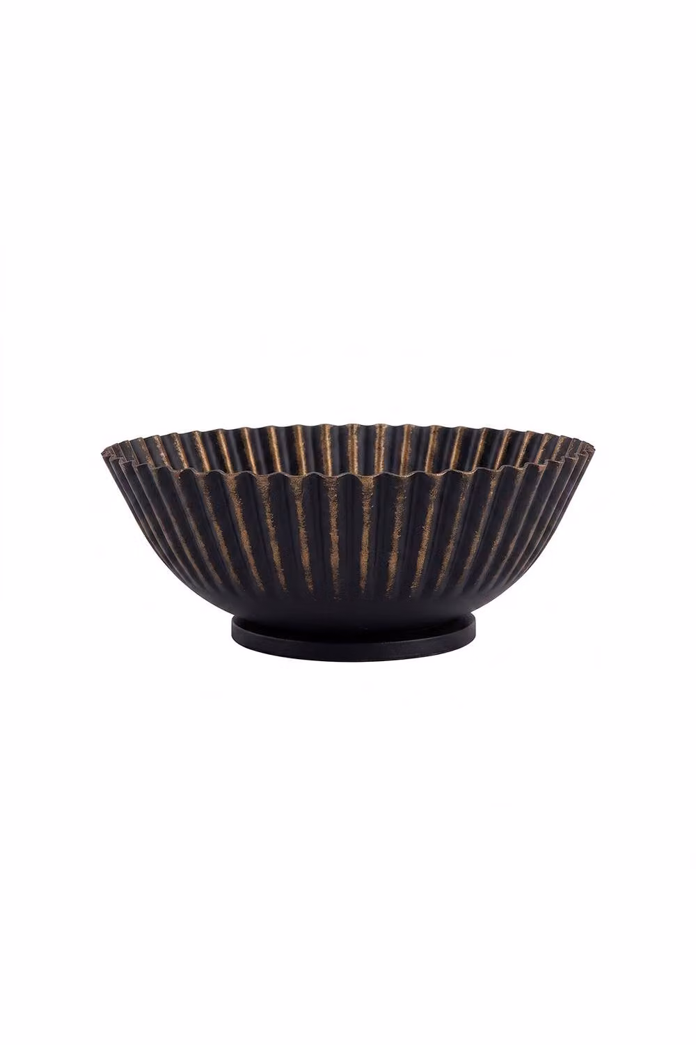 Living and Home Modern Round Metal Candle Holder in Bronze for Taper or Tealight Candles