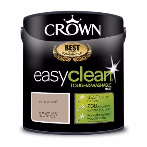 Crown Picnic Basket Easyclean Matt Emulsion Paint, Beige, 2.5 l – 2