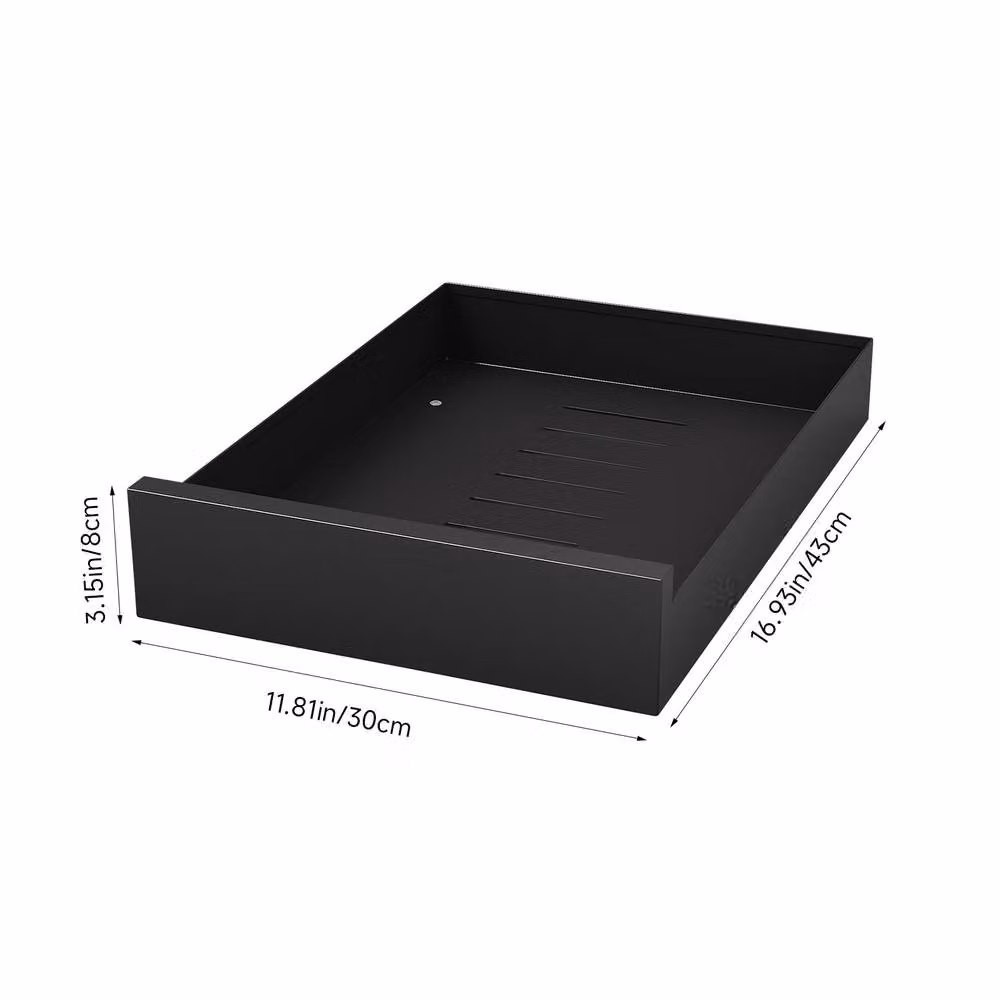 Livingandhome Metal Pull-Out Kitchen Cabinet Spice Rack and Drawer Organiser, Black – 2