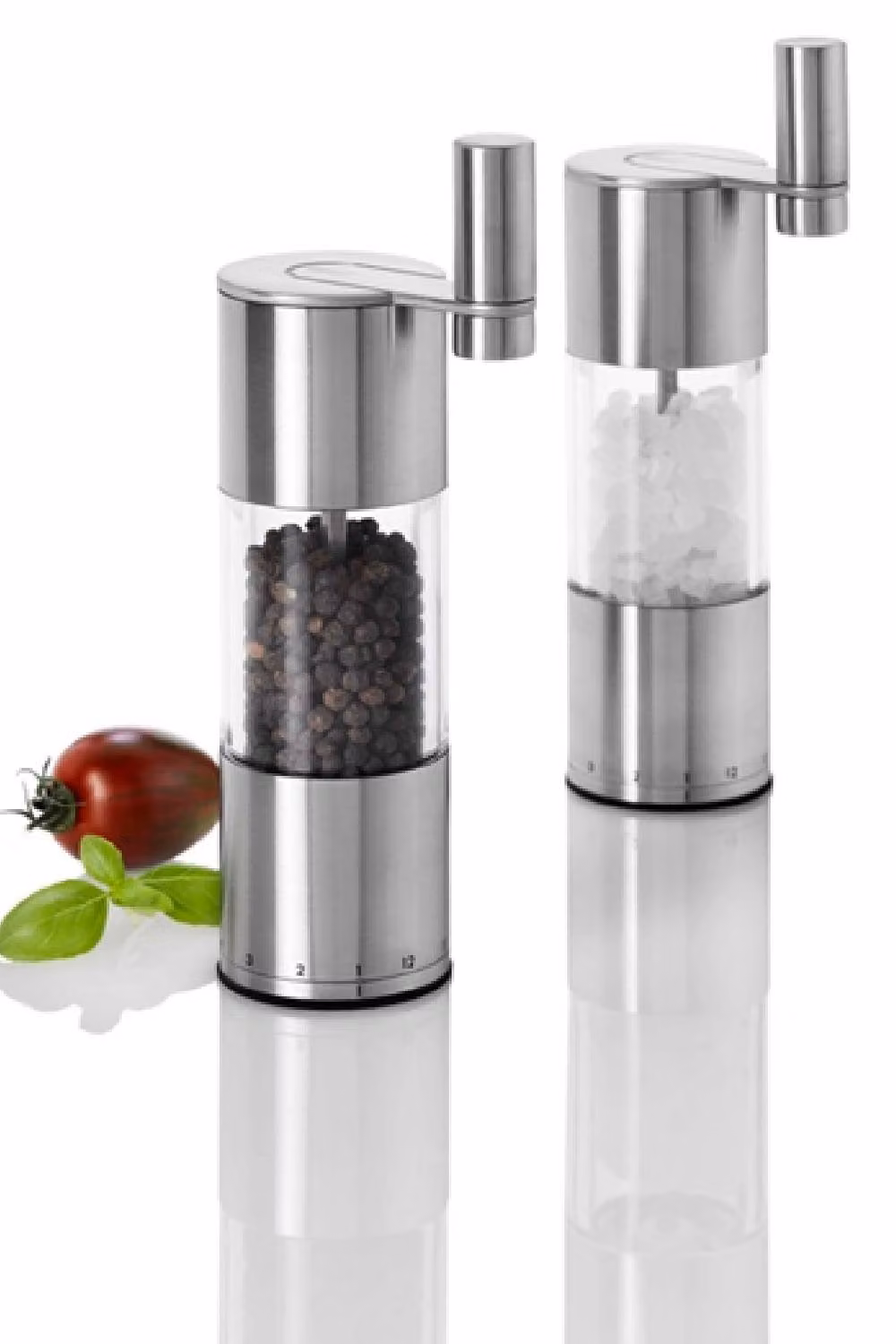 AdHoc Crank Mill Select Manual Pepper or Salt Mill in Silver with Stainless Steel and Ceramic Components – 2