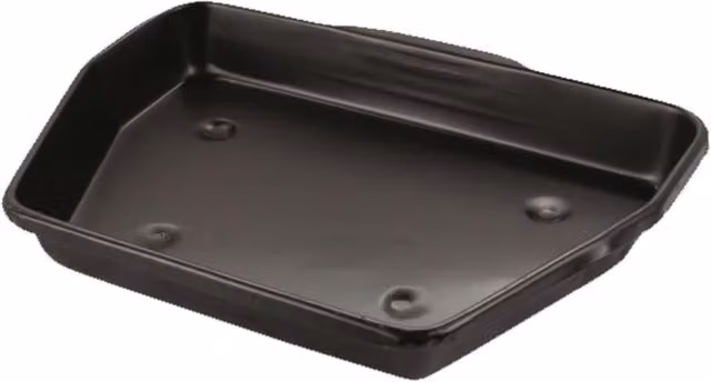 Almineez Traditional Steel Ash Pan in Black, Width: 28 cm – 7