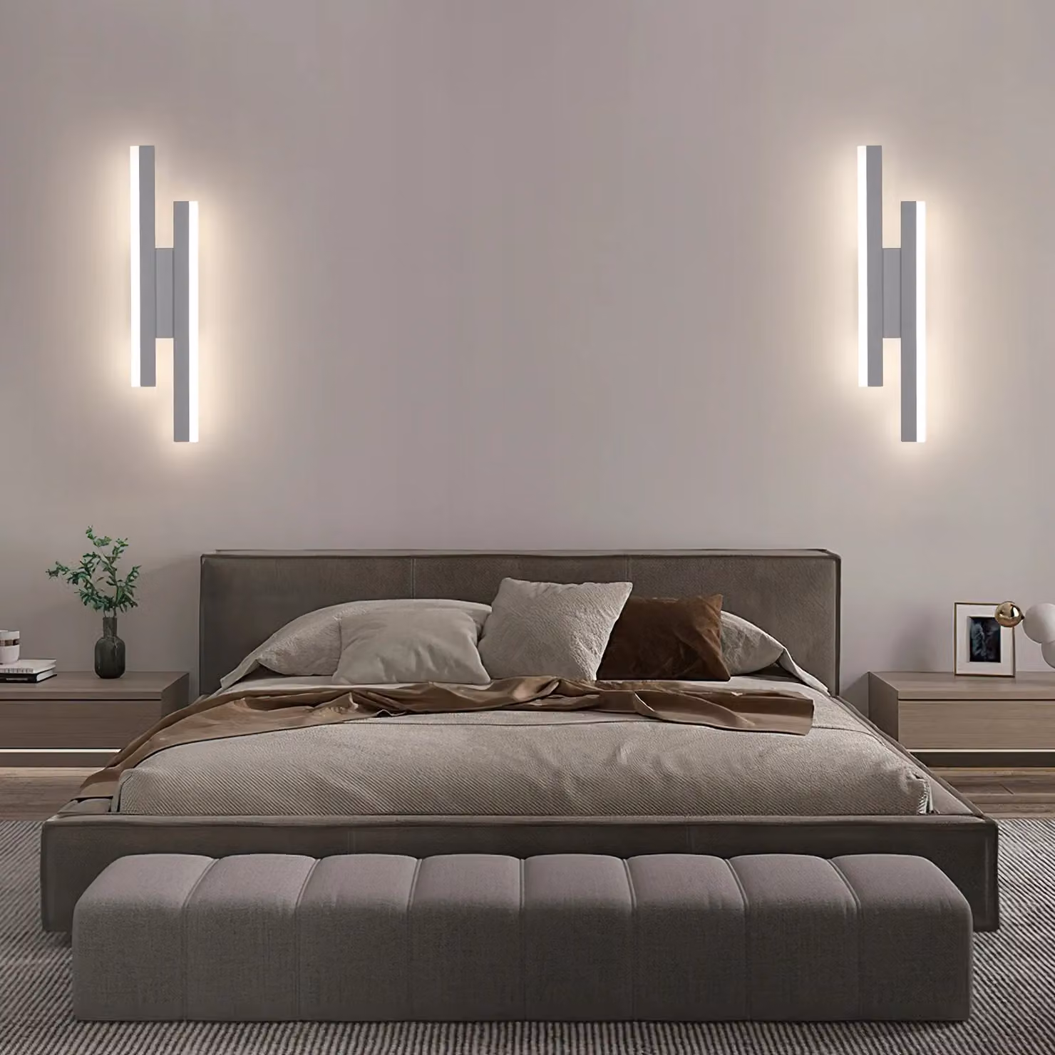 COMELY Modern 16W Dimmable LED Indoor Wall Light in White – 2