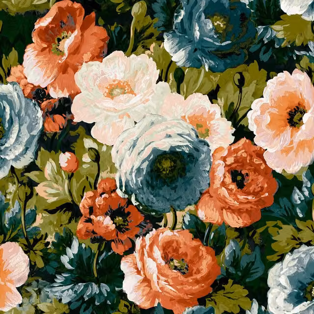 Grandeco Floral Botanical Wallpaper in Red and Multicolour