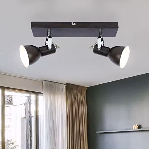 Globo Lighting Fargo Twin Wall Spotlight, Brown, E14, Adjustable – 2