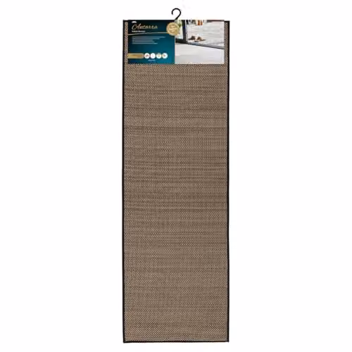 JVL Antarra Machine Washable Non-Slip Entrance Runner Doormat, Black/Brown, W: 50 cm, L: 150 cm