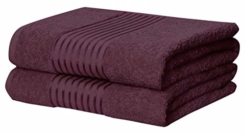 Rapport Home Windsor 2-Piece Cotton Terry Towel Bale, Purple, W: 140 cm, D: 90 cm, H: 1 cm
