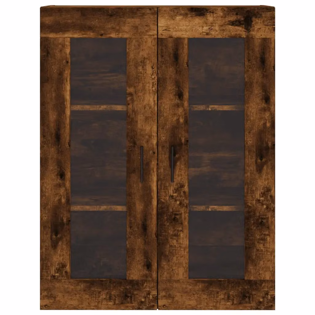 Berkfield Home Smoked Oak Highboard in Brown with Glass Doors, W/D/H: 69.5 x 34 x 180 cm – 3