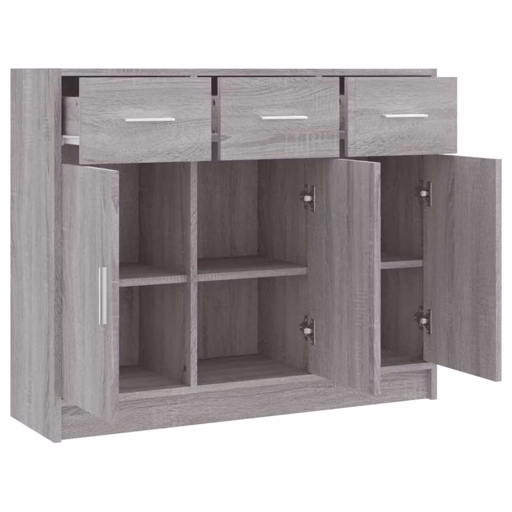 Berkfield Home Grey Sonoma Sideboard, W/D/H: 91 x 28 x 75 cm – 3