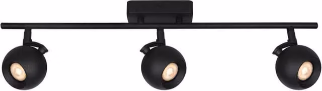 Netlighting Lafin Modern Black Metal Ceiling Spotlight Bar with 3xGU10 Sockets