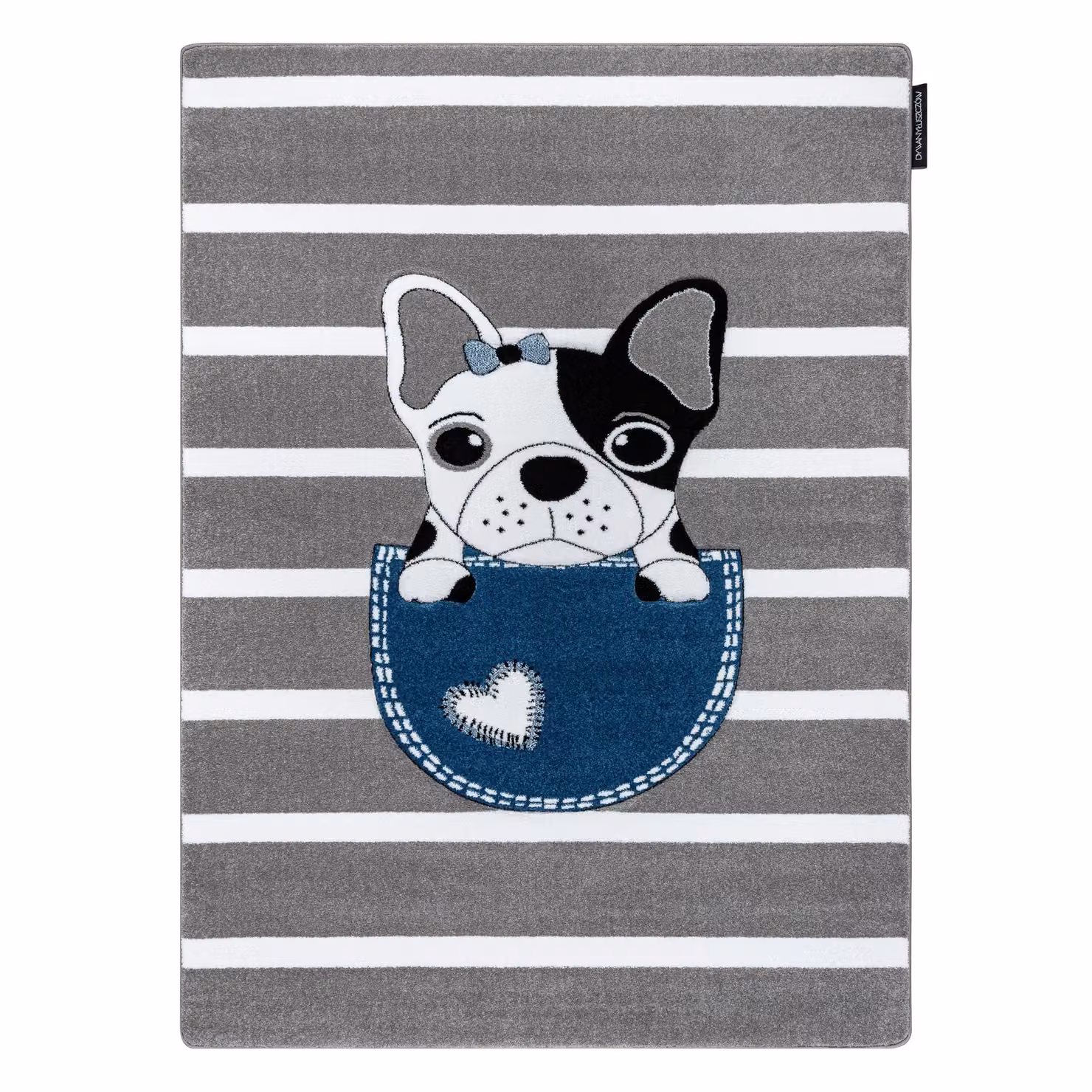RugsX Petit Grey Striped Polypropylene Rectangular Rug, W: 180 cm, D: 270 cm – 2